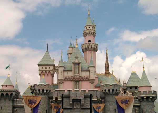 Just another day at Cinderella's castle, Disneyland in  Anaheim California, 2003