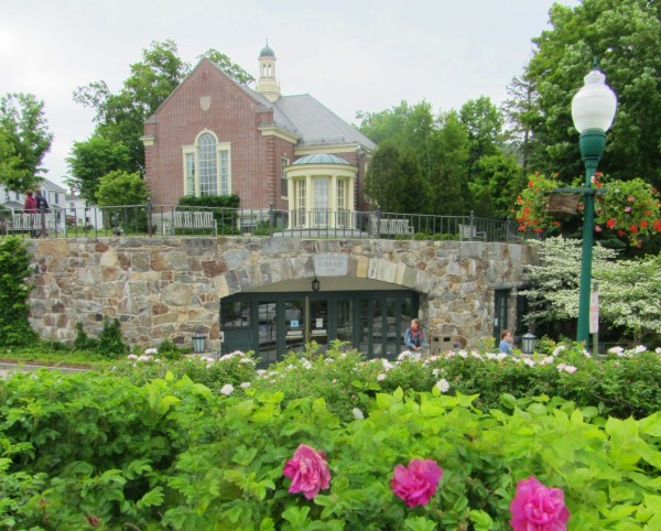 The public library in Camden, Maine  includes a beautiful waterfront garden.  June 2012