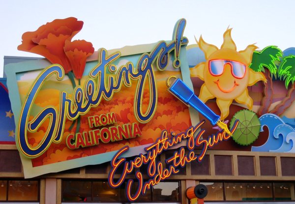 This sign greeted visitors to Disney's California Adventure Park, July 2004