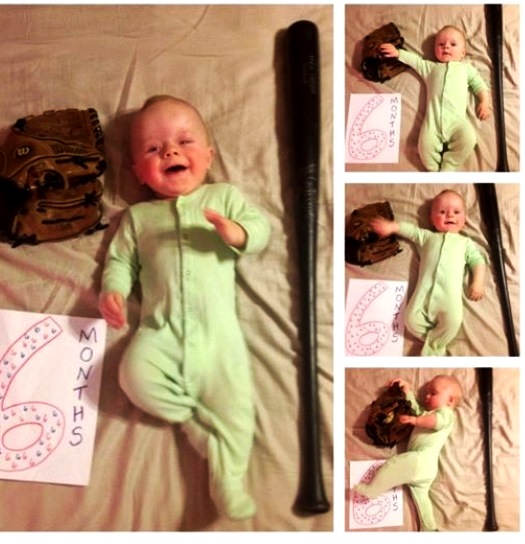 Grady at six months collage 1-30-14