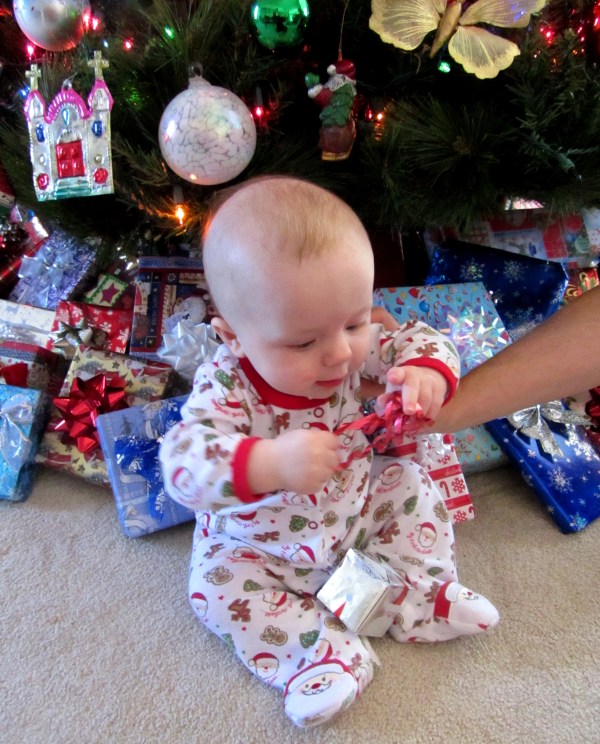 It turns out that his favorite thing was the curling ribbon. 