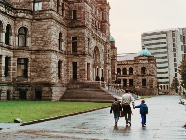 With them on the journey: Jeff and our sons in Victoria, British Columbia, 1993