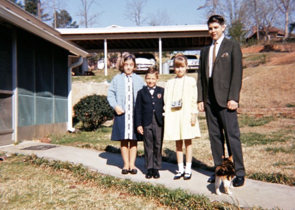Carla, Al, Julia, Eric and Kitt Katt, Sunday morning, circa 1966