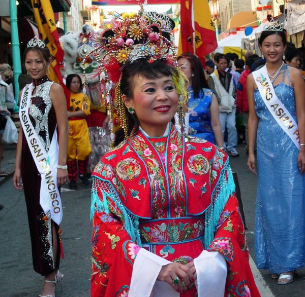 The yearly Autumn Moon Festival celebrates the season with fitting grandeur. Chinatown, San Francisco, September 2003