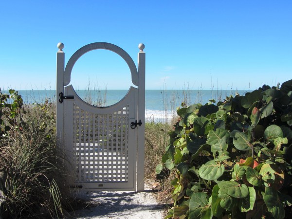 This must be the most purely symbolic gate I've ever seen. Captiva , Florida, January 2013