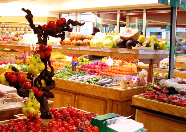 Even in December, this produce shop in rue Cler, Paris, had abundant healthy choices. December 2005