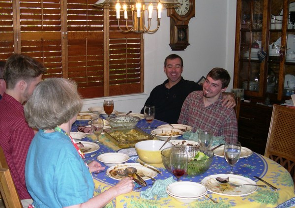 After such a feast, who wouldn't be happy? June 2004