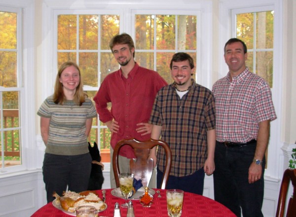Pasha stands looking out the window as we prepare for Thanksgiving dinner, 2007