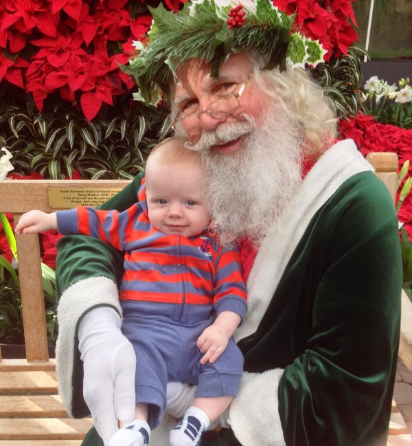 Grady meets Father Christmas at the Atlanta Botanical Garden, November 29, 2013