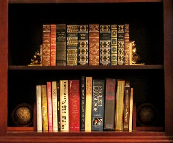 One of our bookshelves, December 2012
