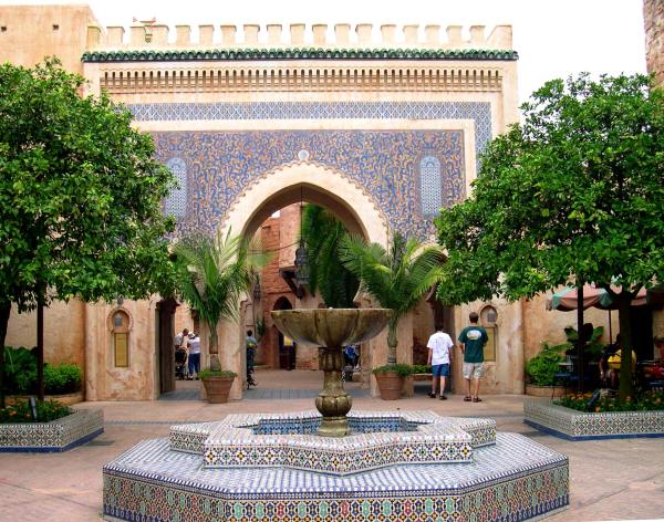 With a little help from Disney, Drew and Matt make an imaginary trip to Morocco. EPCOT Center, Orlando, Florida, August 2003