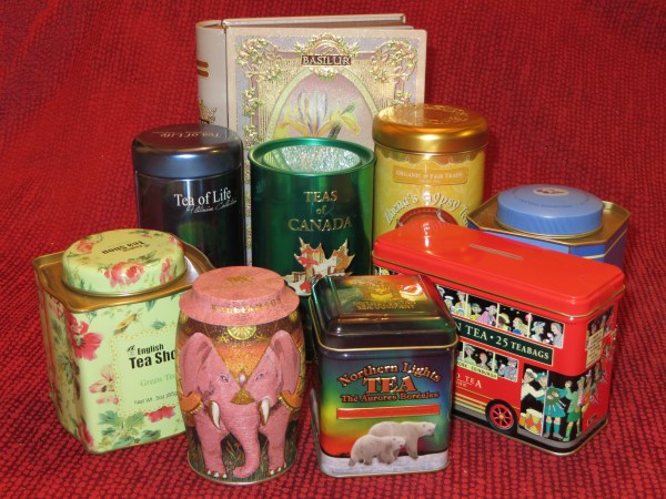Just a few of the tins from my ELC* -- when it comes to tea, even the containers are delightful!