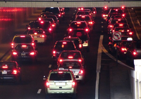 Typical late afternoon traffic in Washington, DC, April 2013