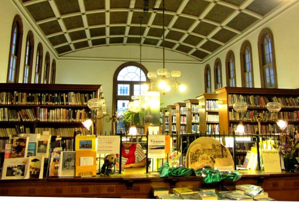 The public library at Dexter, Maine is historic but up to date.  June, 2012