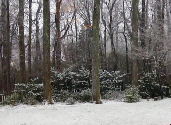 This clip is from a short video I filmed on 3-24-13, when I don't remember it snowing.