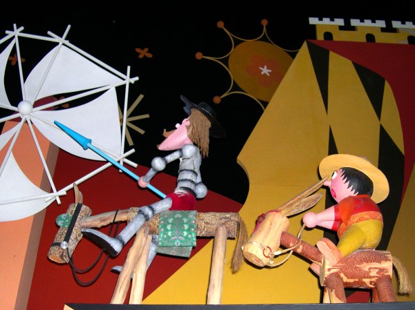 Disney's "It's a Small World" features Don Quixote and Sancho Panza. Walt Disney World, August 2003