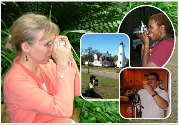 Kathy, LaRhodia, Andy and Robert capture memories through photography. I took these photos at various times during 2004-2008.