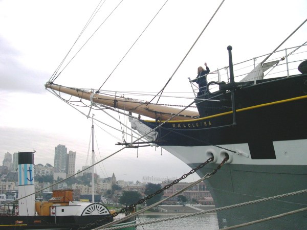 Jeff snapped this photo of me aboard the Balclutha in San Francisco, during one of the riskiest seasons of my life. November 2003