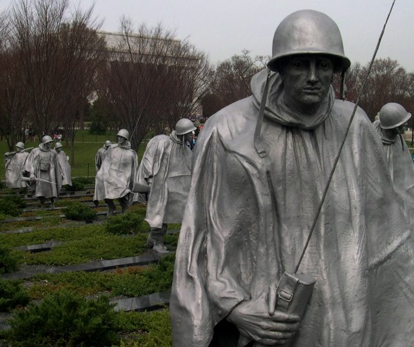 A partial view of the Korean War Veterans Memorial, Washington, DC, March 2005