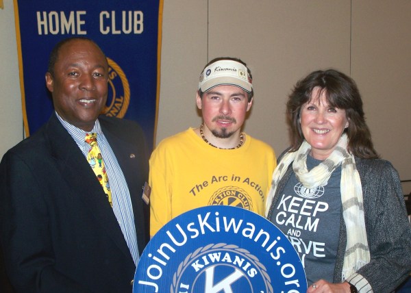 Matt with Darla and Nathan Hill, President, Kiwanis Club of Williamsburg, April 2014