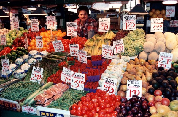 Gorgeous nourishment from nature's menu at Pike Place Market, Seattle, April 1993