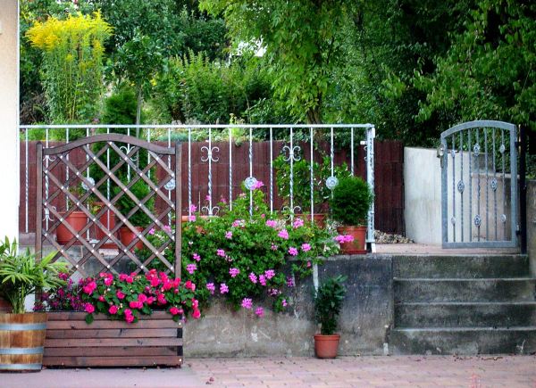 Amy's open gate, a fitting symbol of her open heart.  Winnweiler, Germany, August 2005