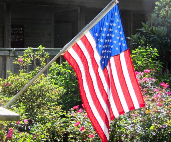 The U.S. flag flying at Roanoke Island, North Carolina, September2013