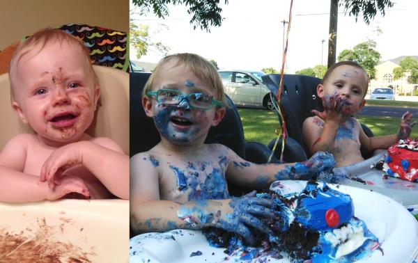 Grady, Braxton and Bailey having some summer fun.  July, 2014