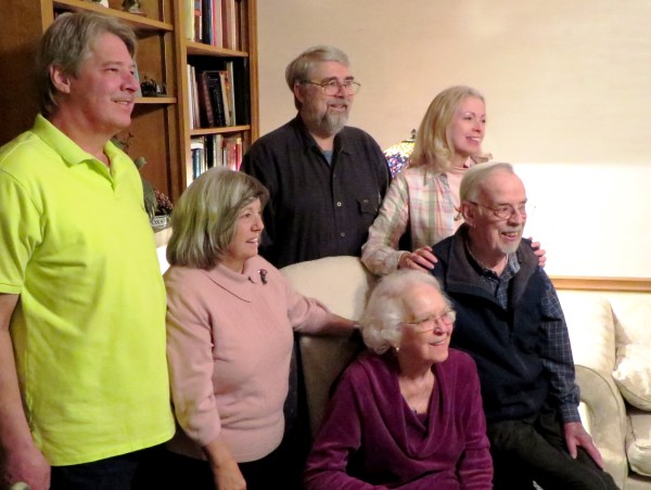 Mama and Daddy with their aging children, January 2014