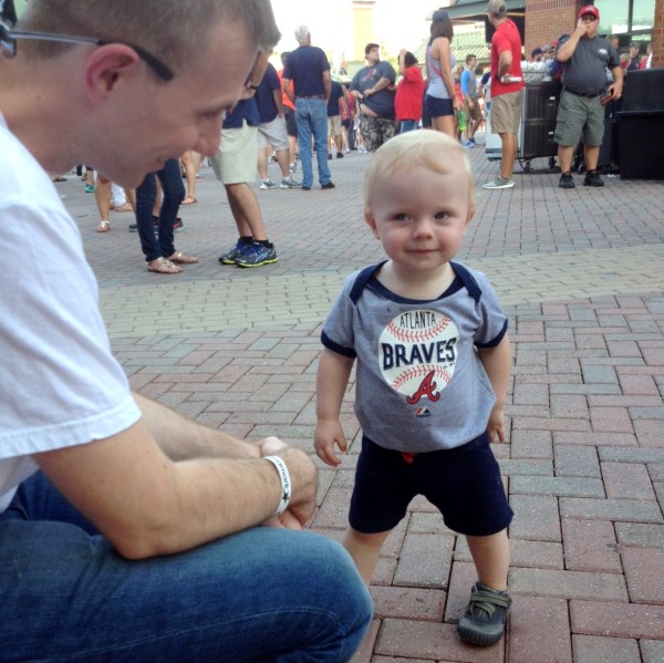 Grady with "Uncle" Paul at Turner Field, Atlanta, August 16, 2014