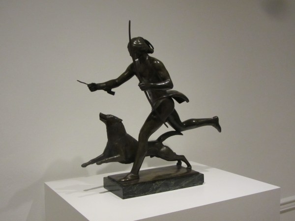Indian Running with Dog by Paul Manship Exhibited at the Corcoran Gallery, Washington, DC, July 2013