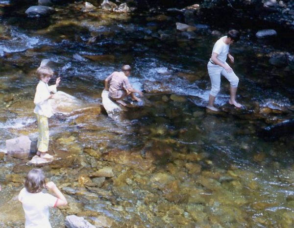 My siblings and I, playing in the Smokey Mountains, sometime in the mid-1960's