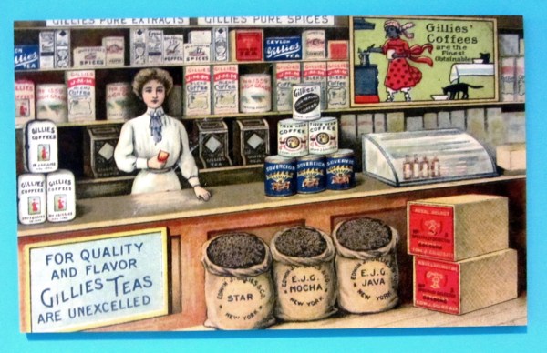 I photographed this antique postcard in September, 2013, at the Museum of the Albemarle, Elizabeth City, NC, The Museum's "Steeped in Time: Tea and Traditions" exhibit runs through August 2015.