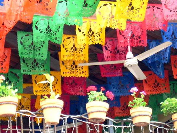 I was delighted by this colorful balcony in Puerto Vallarta, Mexico, March 2004.