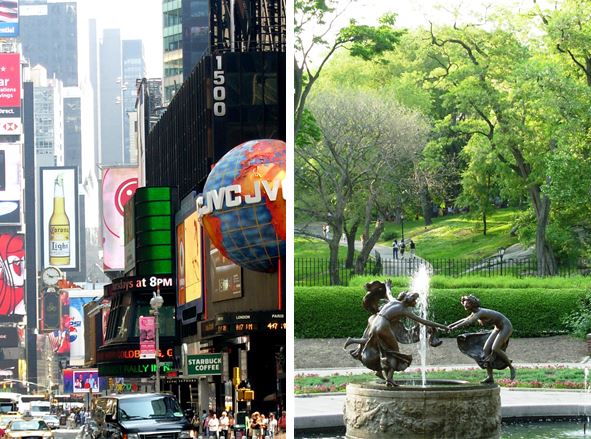 New York City, with and without advertising. March 2007