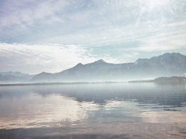 Daddy took this photo one calm and tranquil morning at Chiemsee, Germany, November 1972.