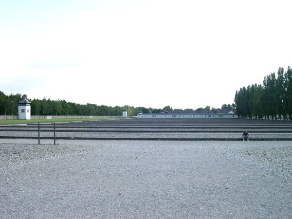 A place of countless tears: Drew contemplates Dachau, August 2005.