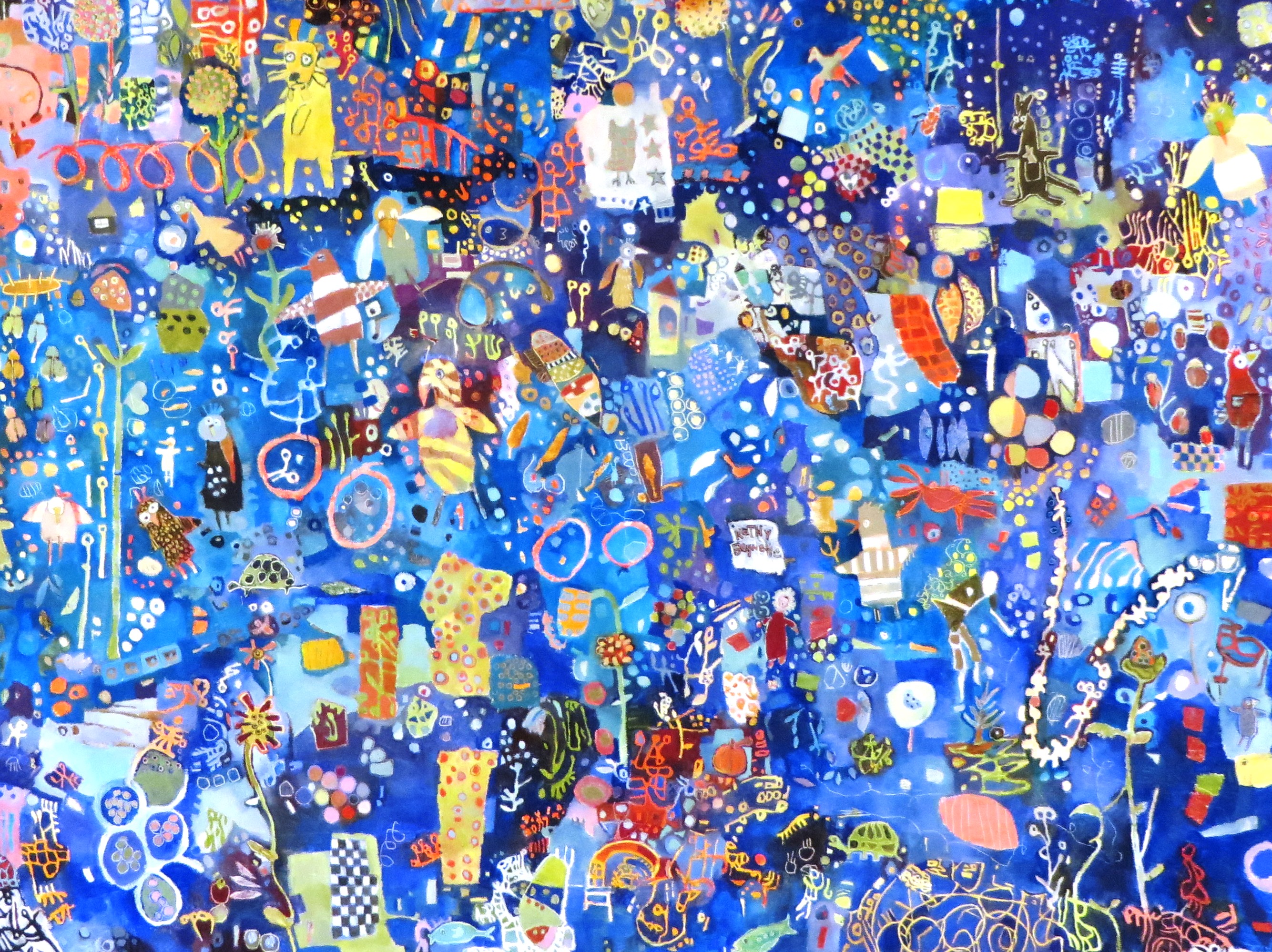 So many things compete for our attention! Detail from artwork at Children’s National Medical Center,Washington, DC, March 2014