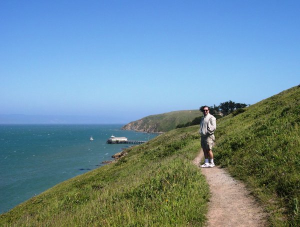Walking toward wellness: Jeff stores up health he would need ten years later. Point Reyes National Seashore, California, May 2003.