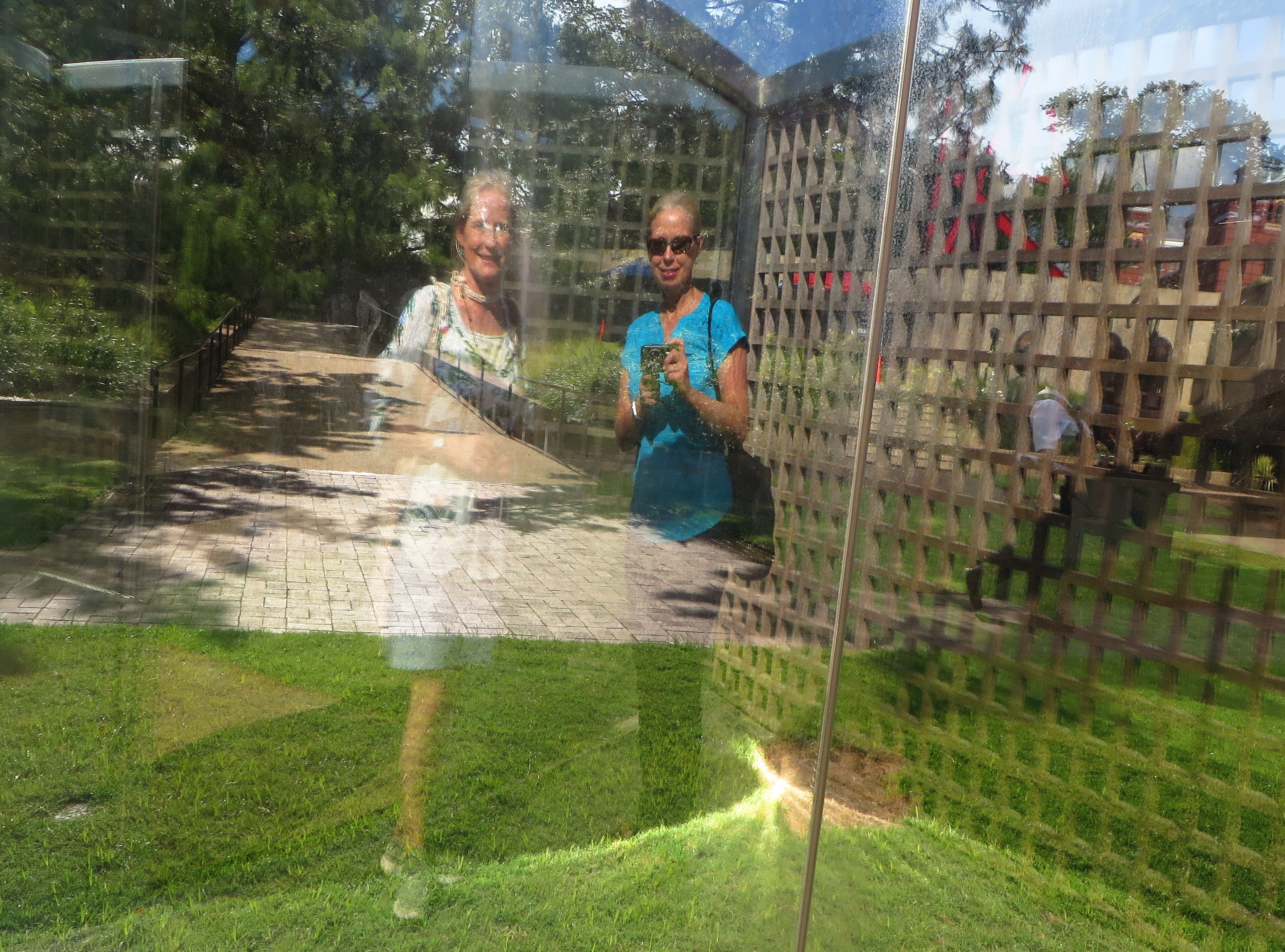 Susan and me, seeing through and back, July 2019